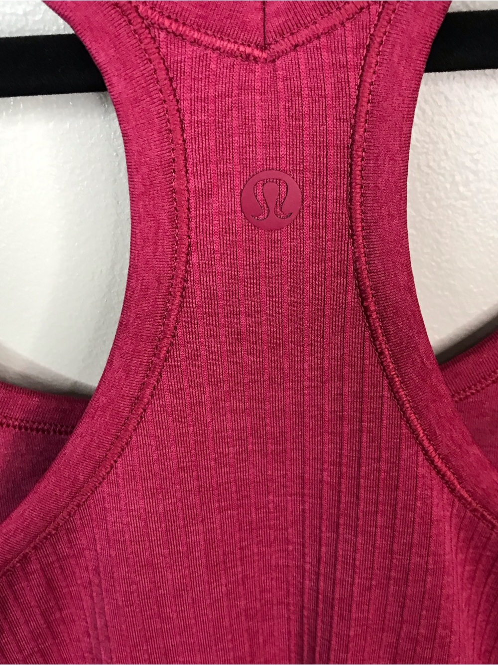 Lululemon Athletica Ebb to Street Ribbed Racerback Tank - Fuchsia Pink Sz 12 - Picture 4 of 5